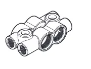 2+2 -port block Twin     