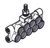 9 -port block inclusive stud  Twin  