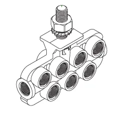  12-port block inclusive stud Singleline   