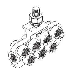  14-port block inclusive stud Singleline   