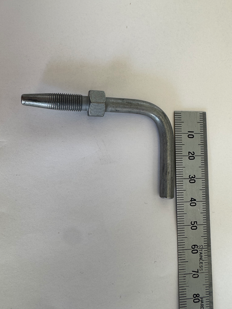 Hose Tail 90 Mild Steel - (5/32") Hose (Long)